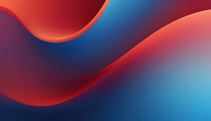 Aufkleber - Abstract flowing red and blue gradient background evokes smooth curves and dynamic visual movement.