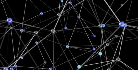 Poster - Abstract image of a network connection. Ideal for technology, connection, and global concepts.
