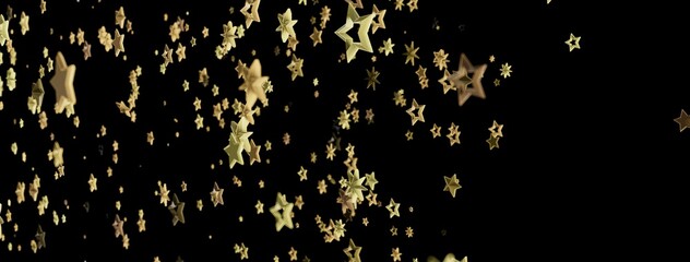 Poster - Abstract background with glittering gold stars. Perfect for celebration, holiday, and luxury themes.