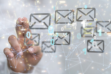 Aufkleber - mail communication support contact concept service