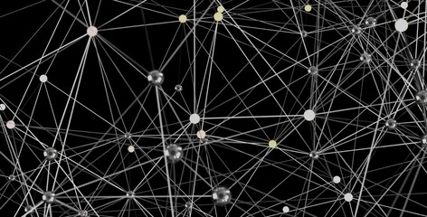 Leinwandbilder - Stock photo of a complex network, ideal for technology, connection, and global concepts.  High-resolution image.