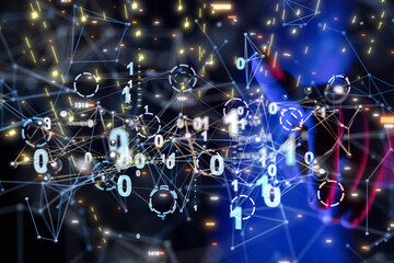 Poster - Abstract technology group and data 3d