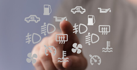 Poster - Learn to identify and understand common car dashboard warning lights and indicators.