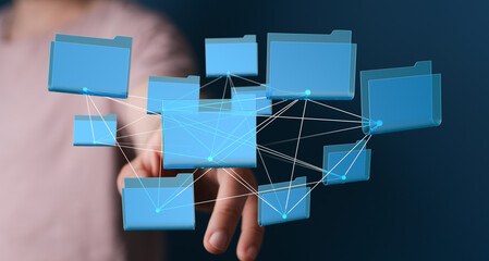 Leinwandbilder - Secure cloud storage, efficient file management, seamless data sharing & collaboration.