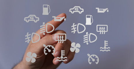 Aufkleber - Learn to recognize common car warning lights and symbols.  Avoid costly repairs by understanding your car's dashboard indicators.