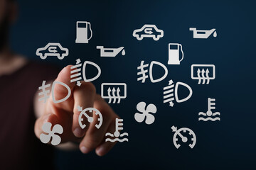 Aufkleber - Learn to identify and interpret common car dashboard warning lights.  Prevent costly repairs!