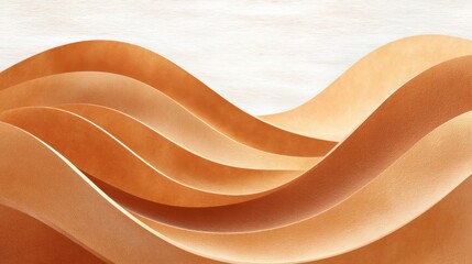 Poster - Close-up of leather with subtle ripple effect, soft undulations creating a wave-like texture