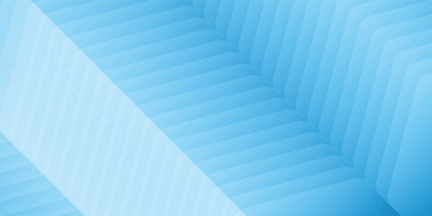 Poster - modern abstract blue background with glowing geometric lines.