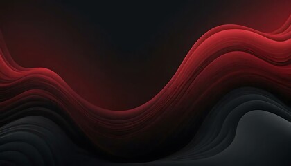 Aufkleber - Abstract wavy layers of red and black create a dramatic, elegant, modern visual texture design