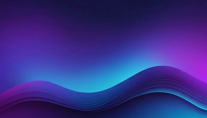 Aufkleber - Vibrant gradient flowing waves in shades of blue, purple, and cyan create a calming atmosphere.