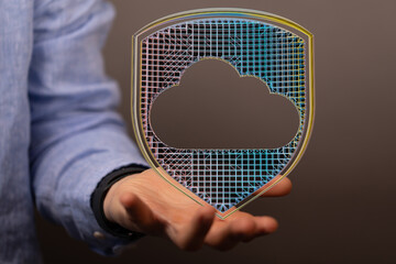 Aufkleber - Safeguarding your cloud data with robust security measures.  Protect sensitive information.