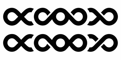 Poster - Infinity symbol icon set four color variations