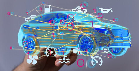 Poster - Innovative digital car diagnostics. Streamlined maintenance & repair.
