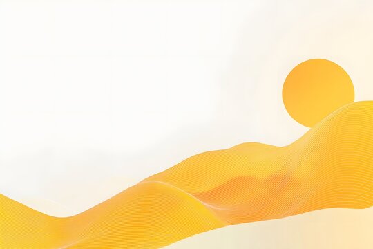 A yellow and orange background graphics, simple design, white background