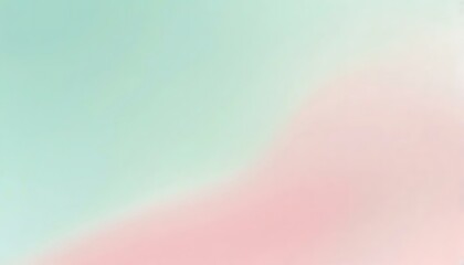 Poster - Subtle gradient blend showcasing soft hues of light mint and light pink creating a dreamy texture.