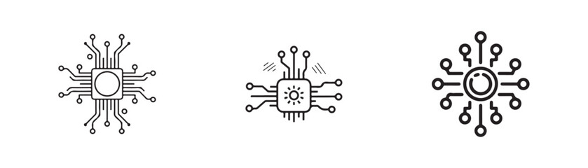 Poster - Three Modern Circuit Board Designs for Technology Concepts