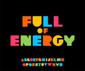 Poster - Colorful vibrant typography display typeface