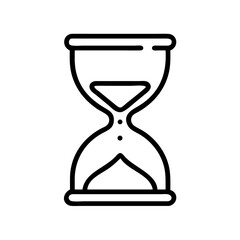 hourglass timer icon on transparent background for web and graphic design