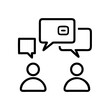 © oamcollection - Remote team chat icon on transparent background for web and graphic design