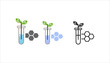 © Muhammad - Biology technology icon. Outline style. Vector. Isolate on white background.