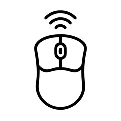 Fototapete - Wireless Computer Mouse Icon Outline for Technology and Devices
