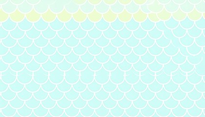 Leinwandbilder - Seamless scale pattern, a vibrant blue, white, and yellow textile design for modern applications