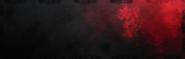 Aufkleber - abstract black red background features wide web banner dark rough textures grunge effect
