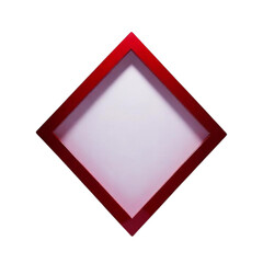 Aufkleber - Red diamond shape design element graphic template for cards and backgrounds modern abstract illustration
