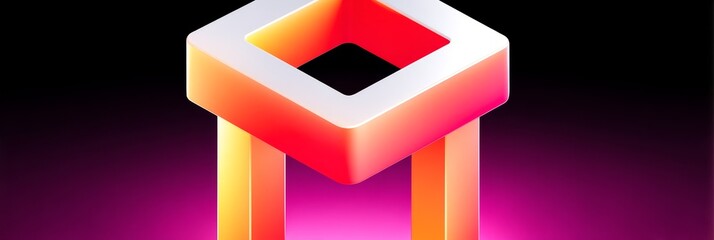 Poster - Abstract 3D Geometric Shapes Illustration Background - Symbolic of innovation, technology, design, future, and progress. A vibrant, modern 3D geometric artwork