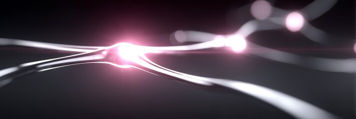 Poster - Neural Network Connections - Abstract of glowing neural pathways connecting, symbolizing communication and information flow