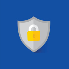 Poster - Shield iconm security protection lock symbol
