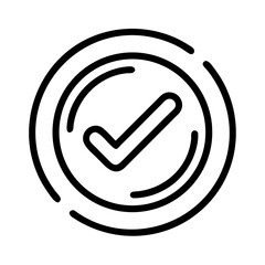 Poster - Check mark inside dynamic circular scribble icon