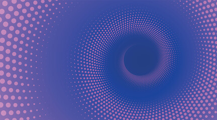 Poster - Amazing Halftone Spiral Effect. Abstract Colorful Dotted Circles. Round Shape Dots. Spiral Dotted Background, Icon. Editable Vector Design Element