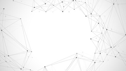 Aufkleber - Global network connection concept. Big data visualization. Social network communication in the global computer networks. Internet technology. Business. Science, illustration