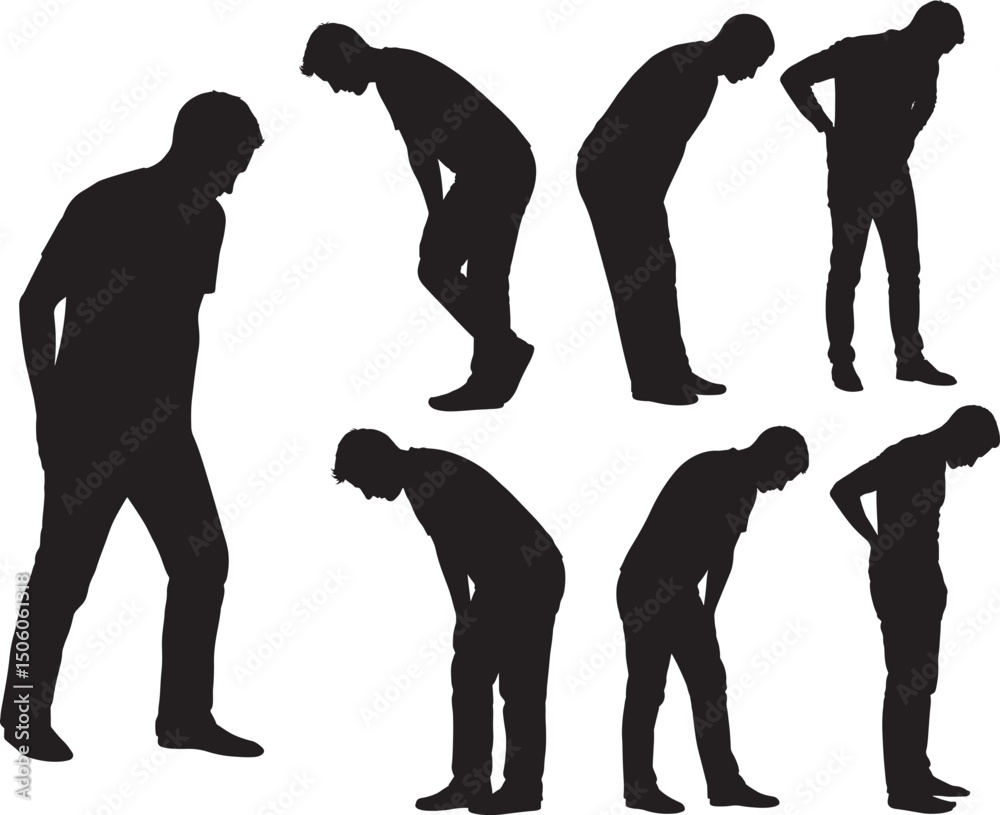 Man Limping Injured man limping pain pose vector illustration Stock Vector | Adobe ...