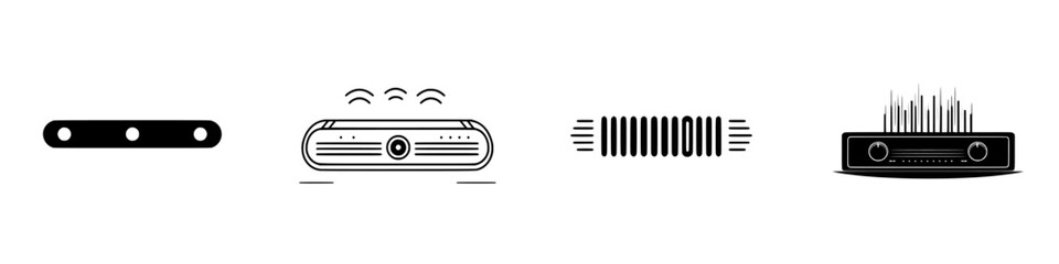 Poster - Explore a collection of modern icons representing various electronic devices for design and digital usage