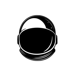 Poster - Modern black and white astronaut helmet icon design for digital application and graphic use