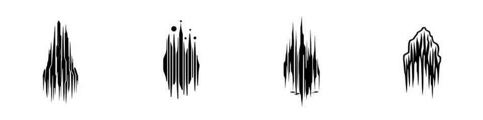 Poster - Various sound wave icons representing different audio effects suitable for digital design projects