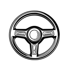 Poster - Steering wheel icon set featuring various designs for automotive applications and user interfaces across different contexts