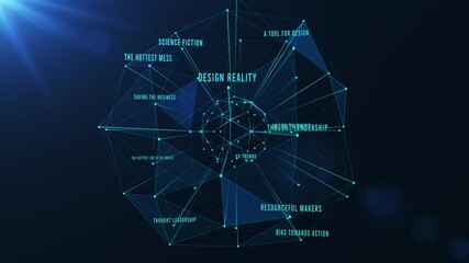 Poster - A futuristic and innovative, high-tech visual representation illustrating a global network that showcases complex digital connections and technologies. 3D rendering. 4K animation