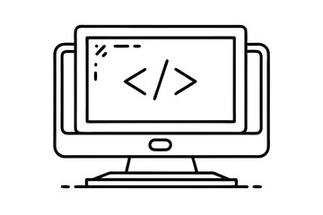 Computer screen displaying code programming software development