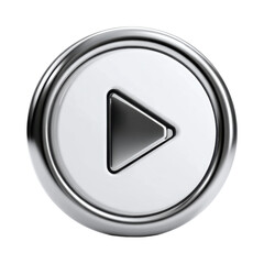interactive play button icon digital media graphic design modern environment view isolated on transp