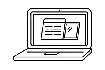 Laptop screen displaying website and app interface design