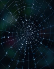 spider web after rain