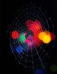abstract colorful web