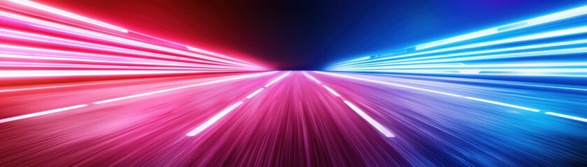 Poster - Dynamic Light Trails Representing Motion, Speed, Technology, and Energy in a Vibrant Color Palette