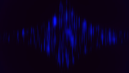 Poster - Abstract digital sound wave. Equalizer, wave on black background. Digital sound wave, diagram - 3d render.