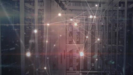 Poster - Faint light points initiating network overlay igniting glowing nodes pulsing data throughput fading