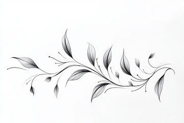 Poster - Intricate flower design with delicate lines and soft colors, perfect for backgrounds or artistic projects related to nature and tranquility