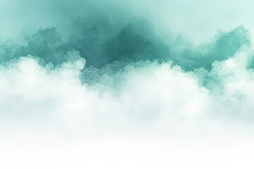 Aufkleber - Soft mist envelops a tranquil landscape at dawn, creating an ethereal atmosphere over the serene horizon and surrounding nature